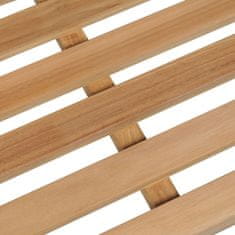 Greatstore Zahradní lavice s modrou poduškou 120 cm masivní teak