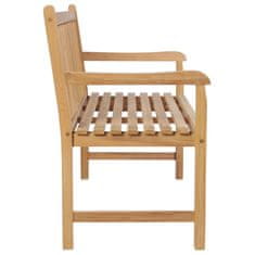 Greatstore Zahradní lavice s krémově bílou poduškou 150 cm masivní teak