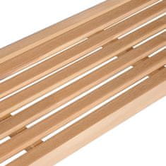 Greatstore Zahradní lavice s šedou poduškou 150 cm masivní teak