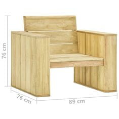 Vidaxl Zahradní židle 2 ks + antracitové podušky impregnovaná borovice