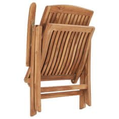 Greatstore Polohovací zahradní židle s poduškami 6 ks masivní teak