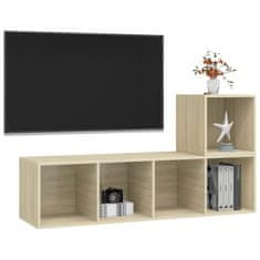 Greatstore 2dílný set TV skříněk dub sonoma dřevotříska