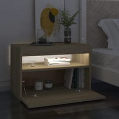 Vidaxl Noční stolek s LED osvětlením dub sonoma 60 x 35 x 40 cm