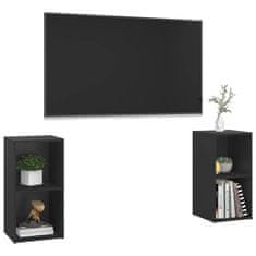 Greatstore TV skříňky 2 ks černé 72 x 35 x 36,5 cm dřevotříska