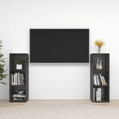 Greatstore TV skříňky 2 ks šedé 107 x 35 x 37 cm dřevotříska