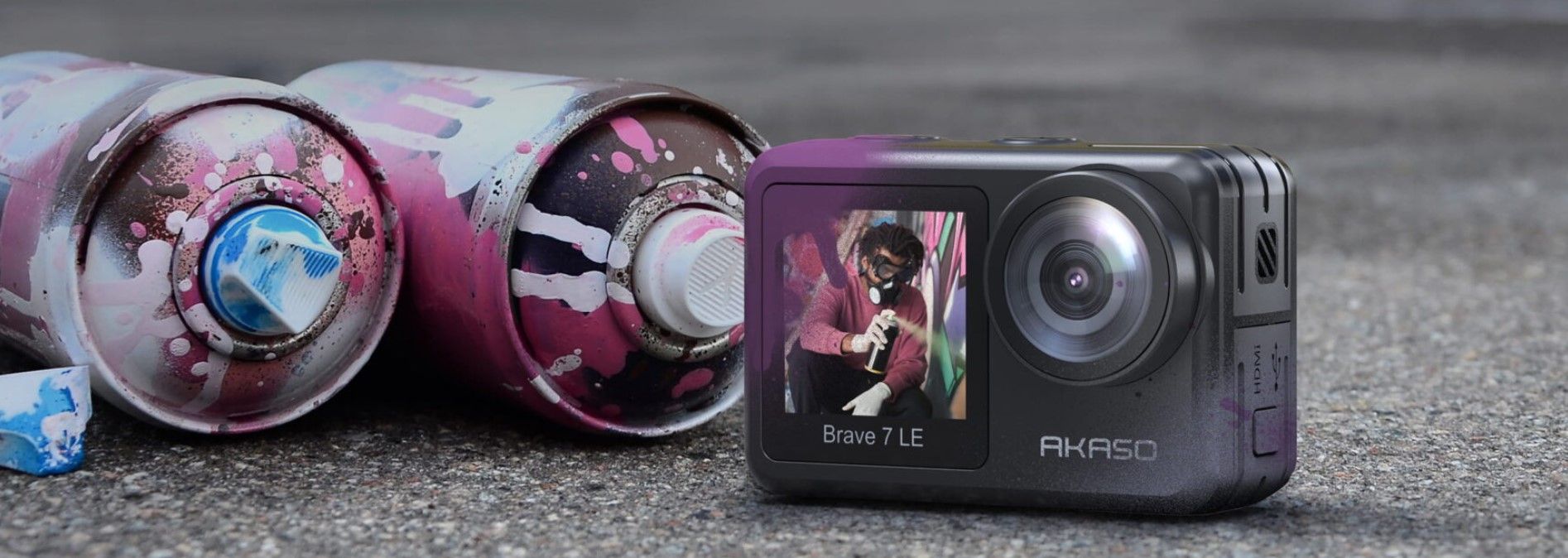 moderní akční kamera akaso brave 7 le krásné fotografie vysoce kvalitní videa různé režimy nabíjecí baterie vysoká odolnost