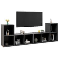 Vidaxl TV skříňky 4 ks šedé 72 x 35 x 36,5 cm dřevotříska