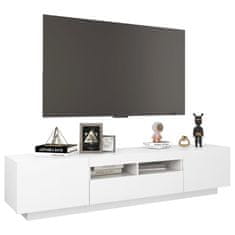 Greatstore TV skříňka s LED osvětlením bílá 180 x 35 x 40 cm