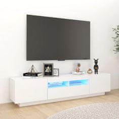 Greatstore TV skříňka s LED osvětlením bílá 180 x 35 x 40 cm