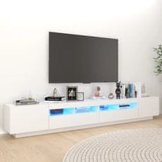 Greatstore TV skříňka s LED osvětlením bílá 260 x 35 x 40 cm