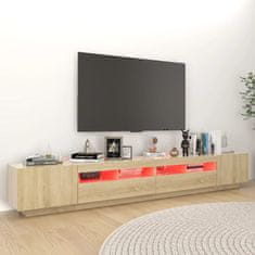 Greatstore TV skříňka s LED osvětlením dub sonoma 260 x 35 x 40 cm