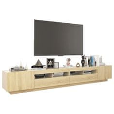 Greatstore TV skříňka s LED osvětlením dub sonoma 260 x 35 x 40 cm