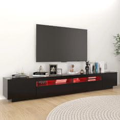 Greatstore TV skříňka s LED osvětlením černá 260 x 35 x 40 cm