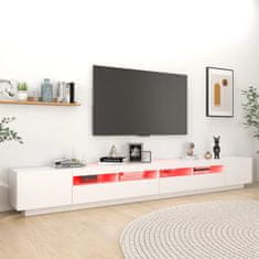 Greatstore TV skříňka s LED osvětlením bílá 300 x 35 x 40 cm