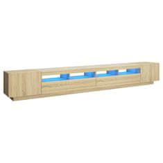 Greatstore TV skříňka s LED osvětlením dub sonoma 300 x 35 x 40 cm