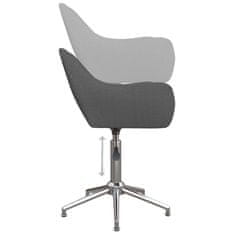 Greatstore Otočná kancelářská židle tmavě šedá textil