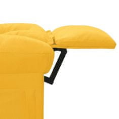 Greatstore Zvedací masážní polohovací křeslo žluté textil
