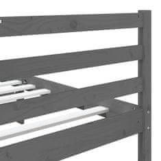 shumee Rám postele šedý masivní dřevo 135 x 190 cm Double