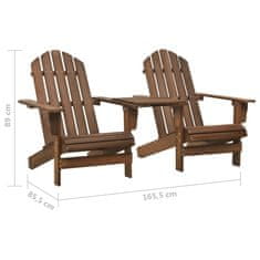 Greatstore Zahradní židle Adirondack masivní jedlové dřevo hnědé