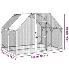 Petromila Kurník 268 x 200 x 190 cm impregnované masivní borové dřevo