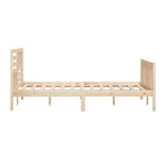 shumee Rám postele masivní dřevo 150 x 200 cm King Size