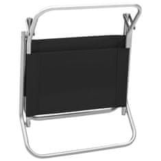 Greatstore Skládací plážové židle 2 ks textil černé