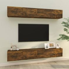 Greatstore Nástěnné TV skříňky 4 ks kouřový dub 100 x 30 x 30 cm