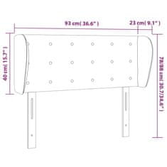 Vidaxl Čelo postele typu ušák cappuccino 93x23x78/88 cm umělá kůže