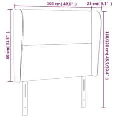 Vidaxl Čelo postele typu ušák cappuccino 103x23x118/128 cm umělá kůže