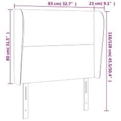 Greatstore Čelo postele typu ušák černé 83 x 23 x 118/128 cm umělá kůže