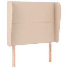 Vidaxl Čelo postele typu ušák cappuccino 83x23x118/128 cm umělá kůže