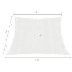 shumee Stínící plachta 160 g/m2 bílá 4/5 x 4 m HDPE