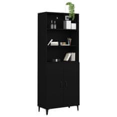 Greatstore Skříň highboard černá kompozitní dřevo