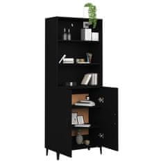 Greatstore Skříň highboard černá kompozitní dřevo