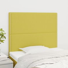 Vidaxl Čelo postele 2 ks zelené 90x5x78/88 cm textil