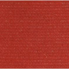 Greatstore Stínící plachta 160 g/m2 červená 4,5 x 4,5 m HDPE