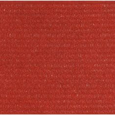Vidaxl Stínící plachta 160 g/m² červená 3,5 x 3,5 x 4,9 m HDPE