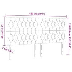 Greatstore Čelo postele 4 ks tmavě šed 90x7x78/88 cm samet