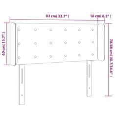 Vidaxl Čelo postele typu ušák cappuccino 83 x 16 x 78/88 cm umělá kůže