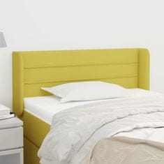 Greatstore Čelo postele typu ušák zelené 83 x 16 x 78/88 cm textil