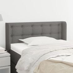 Greatstore Čelo postele typu ušák tmavě šedé 83x16x78/88 cm textil