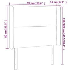 Vidaxl Čelo postele typu ušák černé 93x16x118/128 cm umělá kůže