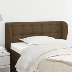 Greatstore Čelo postele typu ušák tmavě hnědé 83x23x78/88 cm textil