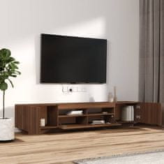 Greatstore 2dílný set TV skříněk s LED světly hnědý dub kompozitní dřevo