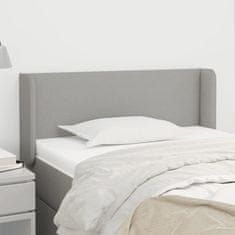 Greatstore Čelo postele typu ušák světle šedé 93x16x78/88 cm textil