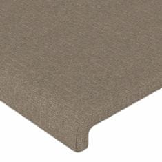 Greatstore Čelo postele s LED taupe 93 x 16 x 118/128 cm textil