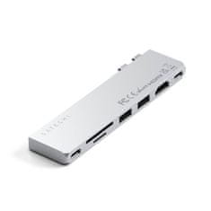 Satechi Pro Hub Slim - adaptér pro Macbook Air a Pro M1 M2, stříbrný