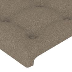 Greatstore Čelo postele s LED taupe 83 x 16 x 118/128 cm textil