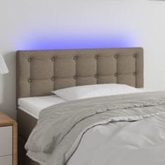 Greatstore Čelo postele s LED taupe 80 x 5 x 78/88 cm textil