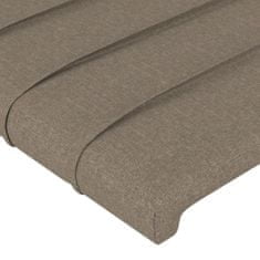 Vidaxl Čelo postele s LED taupe 93 x 16 x 78/88 cm textil